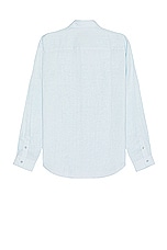 A.P.C. Chemise Cassel Logo in Light Blue, view 2, click to view large image.