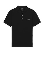 A.P.C. Standard Polo in Black, view 1, click to view large image.