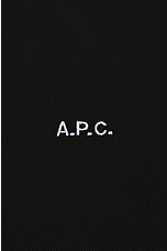 A.P.C. Standard Polo in Black, view 3, click to view large image.