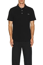 A.P.C. Standard Polo in Black, view 4, click to view large image.