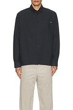 A.P.C. Mateo Shirt in Steel Blue, view 4, click to view large image.