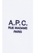 A.P.C. Raymond T-Shirt in White, view 3, click to view large image.