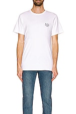 A.P.C. Raymond T-Shirt in White, view 4, click to view large image.