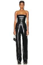 Alex Perry Steele Strapless Jumpsuit in Black, view 1, click to view large image.