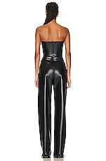 Alex Perry Steele Strapless Jumpsuit in Black, view 3, click to view large image.
