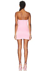 Alex Perry Carine Sweetheart Cup Mini Dress in Pink, view 3, click to view large image.