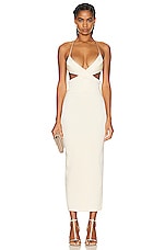 Alex Perry Mason Wrap Singlet Dress in Cream, view 1, click to view large image.