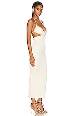 Alex Perry Mason Wrap Singlet Dress in Cream, view 2, click to view large image.