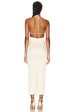 Alex Perry Mason Wrap Singlet Dress in Cream, view 3, click to view large image.