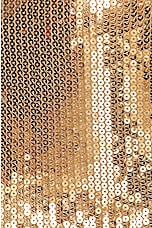 Alex Perry Bikini Cowl Drape Sequin Mini Dress in Gold, view 4, click to view large image.