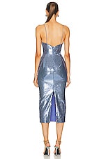 Alex Perry Panelled Bikini Sequin Dress in Periwinkle, view 3, click to view large image.