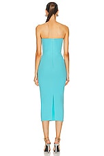 Alex Perry Strapless Dress in Aquamarine, view 3, click to view large image.