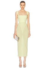 Alex Perry Portrait Dress in Lemon, view 1, click to view large image.