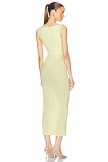 Alex Perry Portrait Dress in Lemon, view 3, click to view large image.