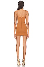 Alex Perry Deacon Cup Corset Mini Dress in Brown, view 3, click to view large image.