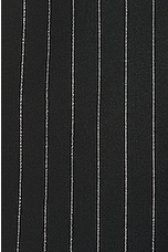 Alex Perry Pinstripe Pleat Short in Black, view 5, click to view large image.