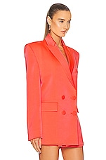 Alex Perry Wells Boyfriend Double Breasted Blazer in Coral, view 3, click to view large image.