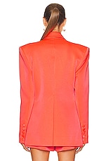 Alex Perry Wells Boyfriend Double Breasted Blazer in Coral, view 4, click to view large image.