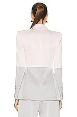 Alex Perry Alcott Single Breasted Blazer in Light Pink & Silver, view 3, click to view large image.