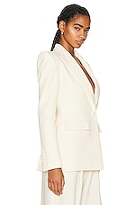 Alex Perry Stone Fitted Blazer in Cream, view 2, click to view large image.
