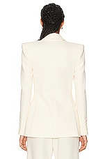 Alex Perry Stone Fitted Blazer in Cream, view 3, click to view large image.