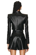 Alex Perry Hutton Crop Blazer in Black, view 3, click to view large image.