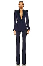 Alex Perry Marden Flare Pant in Navy, view 4, click to view large image.