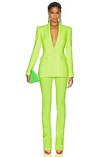 Alex Perry Slate Straight Pant in Neon Yellow, view 4, click to view large image.