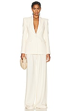 Alex Perry Harlan Wide Leg Pant in Cream, view 4, click to view large image.