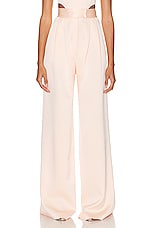 Alex Perry Pleat Trouser in Peach, view 1, click to view large image.