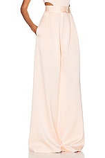 Alex Perry Pleat Trouser in Peach, view 2, click to view large image.