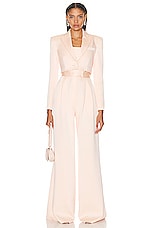 Alex Perry Pleat Trouser in Peach, view 4, click to view large image.