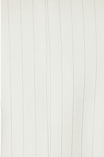 Alex Perry Pinstripe Pleat Wide Leg Trouser in White, view 5, click to view large image.