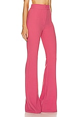 Alex Perry Flare Trouser in Garnet Rose, view 2, click to view large image.