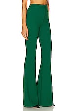 Alex Perry Flare Trouser in Emerald, view 2, click to view large image.