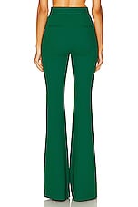Alex Perry Flare Trouser in Emerald, view 3, click to view large image.