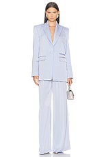 Alex Perry Double Pleat Trouser in Frost, view 5, click to view large image.