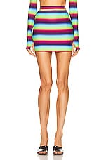 Alex Perry Radley Mini Skirt in Stripe, view 1, click to view large image.