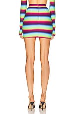 Alex Perry Radley Mini Skirt in Stripe, view 3, click to view large image.