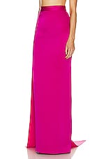 Alex Perry Column Sash Skirt in Raspberry, view 3, click to view large image.