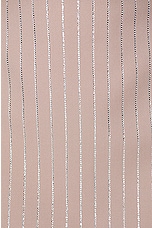 Alex Perry Mini Crystal Pinstripe Skirt in Taupe, view 5, click to view large image.