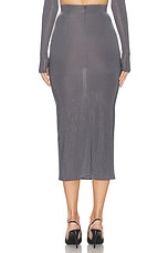 Alex Perry Crystal Skirt in Iron, view 4, click to view large image.