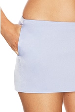 Alex Perry Low Rise Mini Skirt in Frost, view 6, click to view large image.
