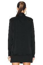 Alex Perry Fallon Bow Shirt in Black, view 3, click to view large image.