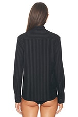 Alex Perry Tie Shirt in Black, view 3, click to view large image.