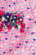 AREA Crystal Grape Trim Mini Dress in Fuchsia Multi, view 4, click to view large image.
