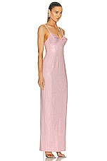 AREA Crystal Embellished Gown in Candy Rose, view 2, click to view large image.
