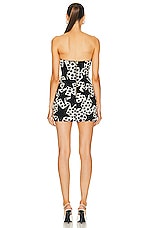AREA Crystal Medallion Strapless Mini Dress in Dotted Stars, view 3, click to view large image.