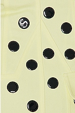 AREA Polka Dot Strapless Mini Dress in Cream Yellow, view 4, click to view large image.