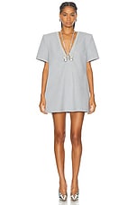 AREA Butterfly T-Shirt Dress in Grey Melange, view 1, click to view large image.